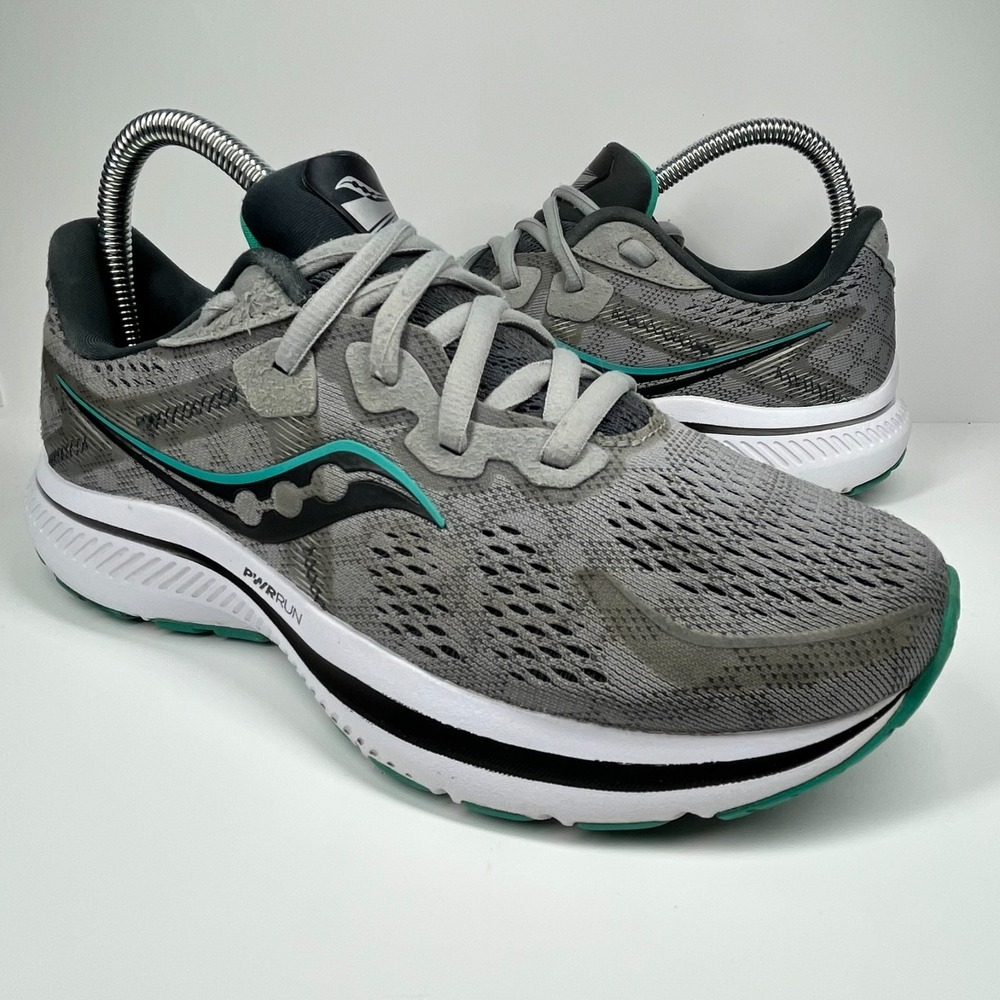 Saucony Omni 20 Running‎ Shoes Women's 7 Athleisure Comfort Gray Mint Green